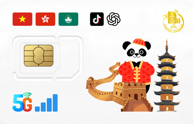 China - Hong Kong - Macau Physical SIM (TikTok + ChatGPT)